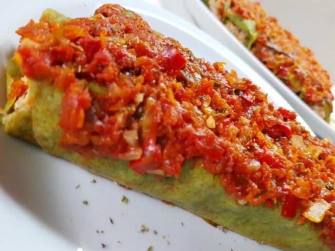 Whole Wheat Chicken Cannelloni With Spinach Crepes Recipe